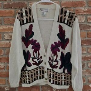 Vintage Milano Design Group Button Front Cardigan Sweater Sz Sm Cottagecore